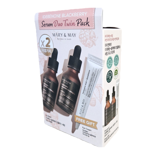 MARY & MAY イデベノン＋ブラックベリー コンプレックス セラム デュオツインパック（2本＋アイクリーム付） - Oberio